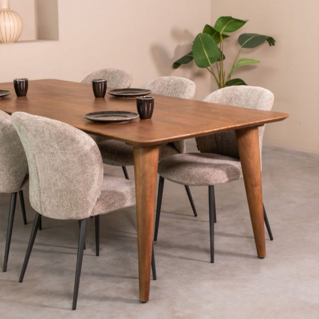 LABEL51 Eetkamertafel Fly - Nature - Mangohout - 190x100 cm van LABEL51 – Luxe comfort op maat van PureWonen. Vraag naar de beste prijs.