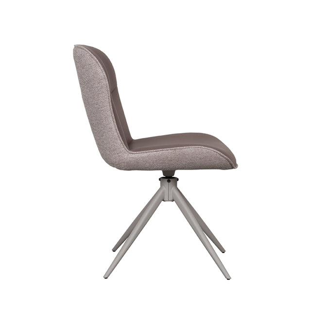LABEL51 Eetkamerstoel Thorben - Bruin - Microfiber van LABEL51 – Luxe comfort op maat van PureWonen. Vraag naar de beste prijs.