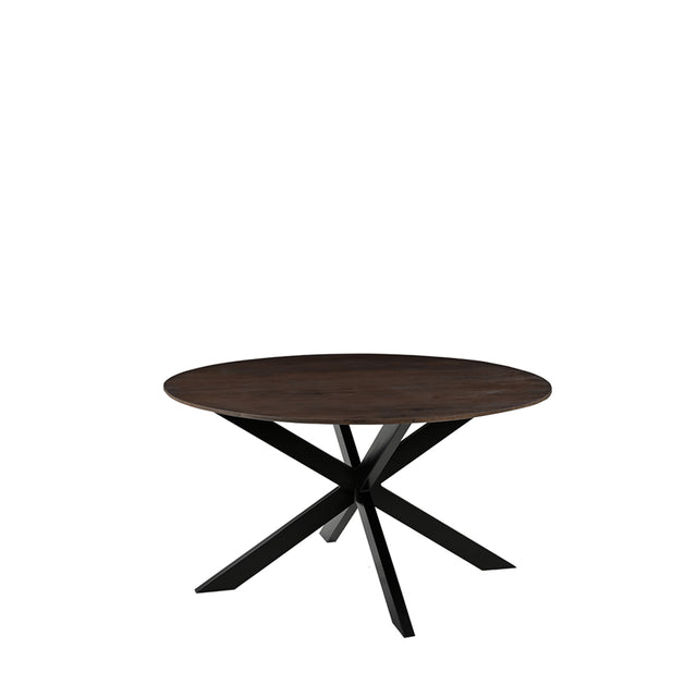 LABEL51 Eetkamertafel Otis - Espresso - Mangohout - 140 cm - Rond van LABEL51 – Luxe comfort op maat van PureWonen. Vraag naar de beste prijs.