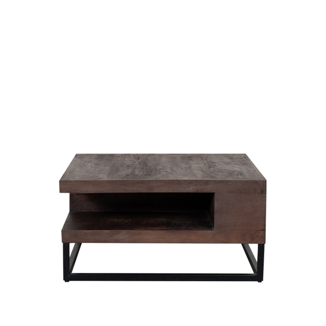LABEL51 Salontafel Cube - Espresso - Mangohout - 80 cm van LABEL51 – Luxe comfort op maat van PureWonen. Vraag naar de beste prijs.