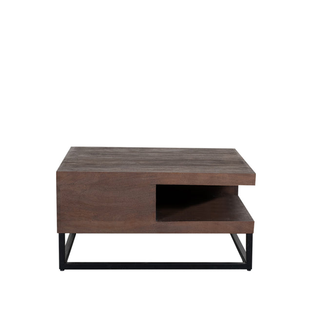 LABEL51 Salontafel Cube - Espresso - Mangohout - 80 cm van LABEL51 – Luxe comfort op maat van PureWonen. Vraag naar de beste prijs.