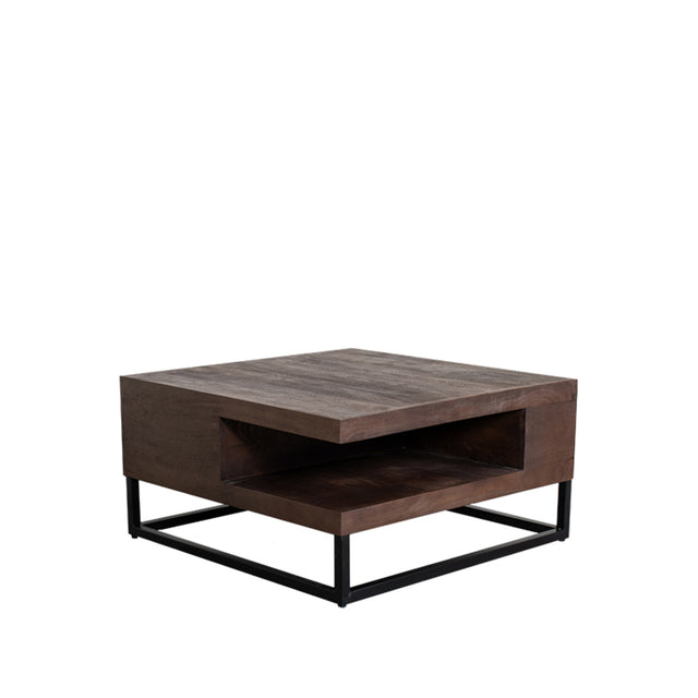 LABEL51 Salontafel Cube - Espresso - Mangohout - 80 cm van LABEL51 – Luxe comfort op maat van PureWonen. Vraag naar de beste prijs.