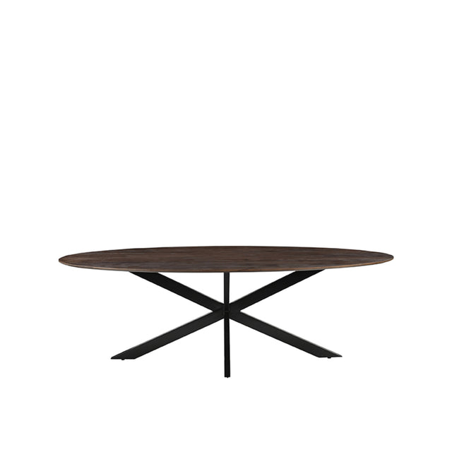 LABEL51 Eetkamertafel James - Espresso - Mangohout - 210 cm - Ovaal van LABEL51 – Luxe comfort op maat van PureWonen. Vraag naar de beste prijs.