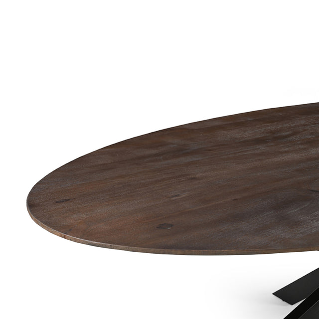 LABEL51 Eetkamertafel James - Espresso - Mangohout - 210 cm - Ovaal van LABEL51 – Luxe comfort op maat van PureWonen. Vraag naar de beste prijs.
