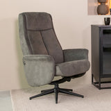 LABEL51 Fauteuil Bergen - Antraciet - Cosmo - Excl. Hocker