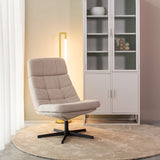 LABEL51 Fauteuil Alvar - Naturel - Boucle - Excl. Hocker