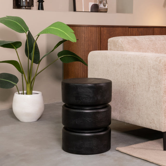 LABEL51 Bijzettafel Milly - Zwart - Mangohout - 35 cm van LABEL51 – Luxe comfort op maat van PureWonen. Vraag naar de beste prijs.