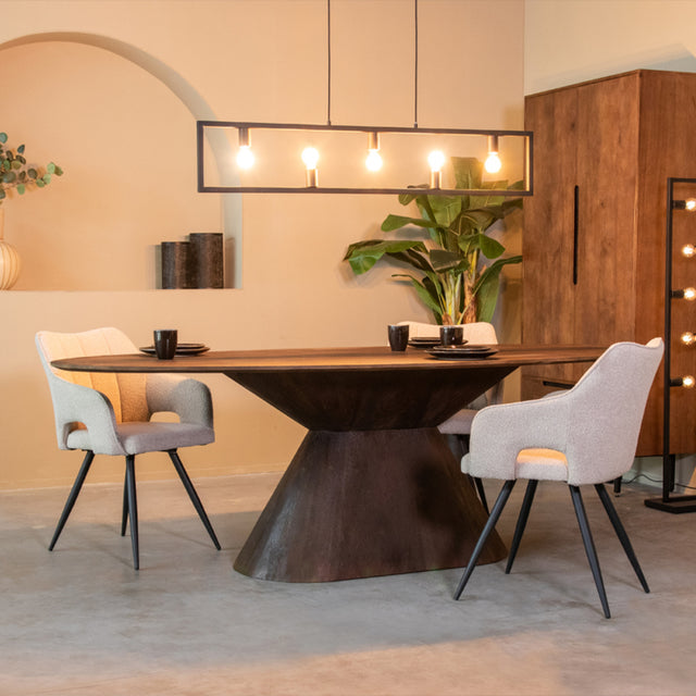 LABEL51 Eetkamertafel Jagger - Espresso - Mangohout van LABEL51 - laagste prijs offerte van PureWonen