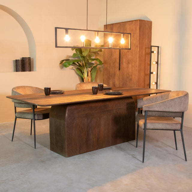 LABEL51 Eetkamertafel Owen - Espresso - Mangohout van LABEL51 – Luxe comfort op maat van PureWonen. Vraag naar de beste prijs.
