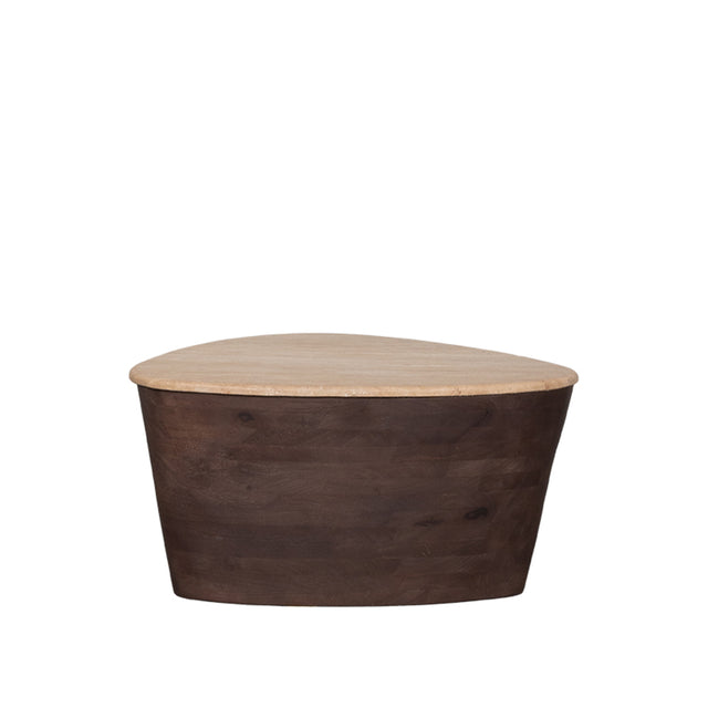 LABEL51 Salontafel Ravi - Espresso - Travertin - 70 cm van LABEL51 – Luxe comfort op maat van PureWonen. Vraag naar de beste prijs.
