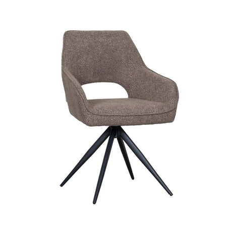 LABEL51 Eetkamerstoel Finley - Bruin - Boucle van LABEL51 – Luxe comfort op maat van PureWonen. Vraag naar de beste prijs.