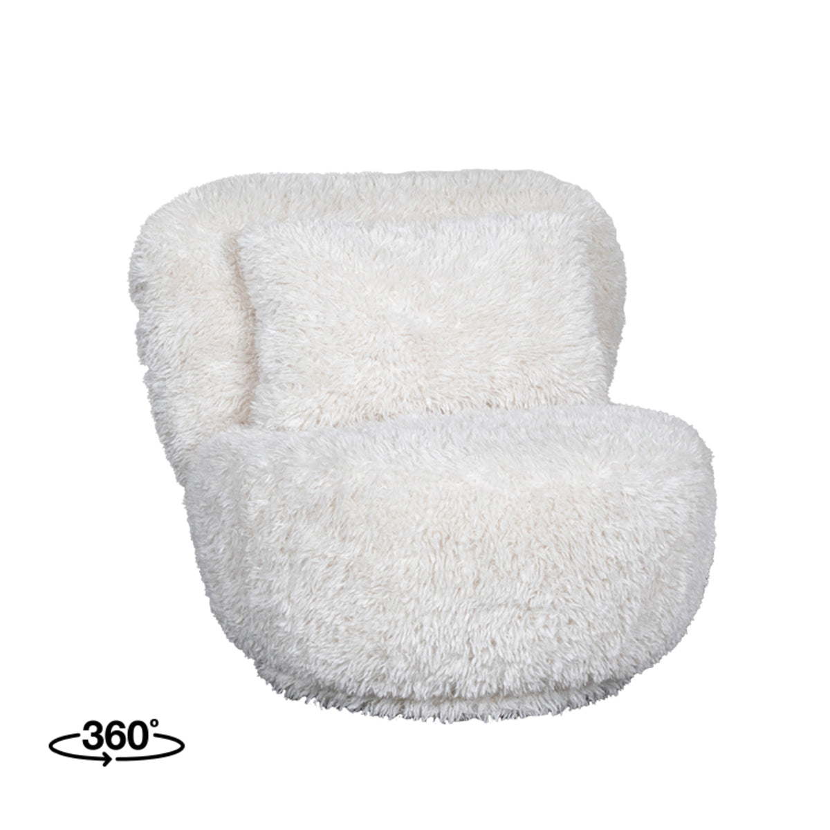 LABEL51 Fauteuil Doodle - Crème - Fluffy