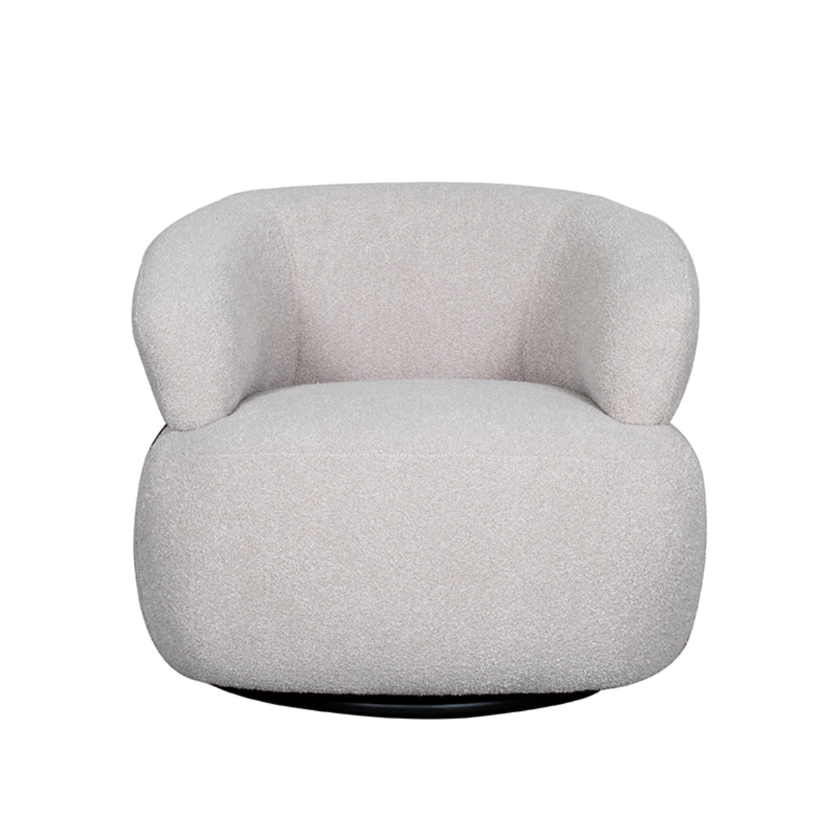 LABEL51 Fauteuil Valenza - Naturel - Boucle - Zwart Eiken