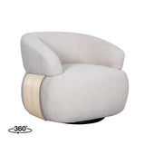 LABEL51 Fauteuil Valenza - Naturel - Boucle - Naturel Eiken