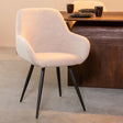 LABEL51 Eetkamerstoel Fender - Naturel - Boucle van LABEL51 - laagste prijs offerte van PureWonen
