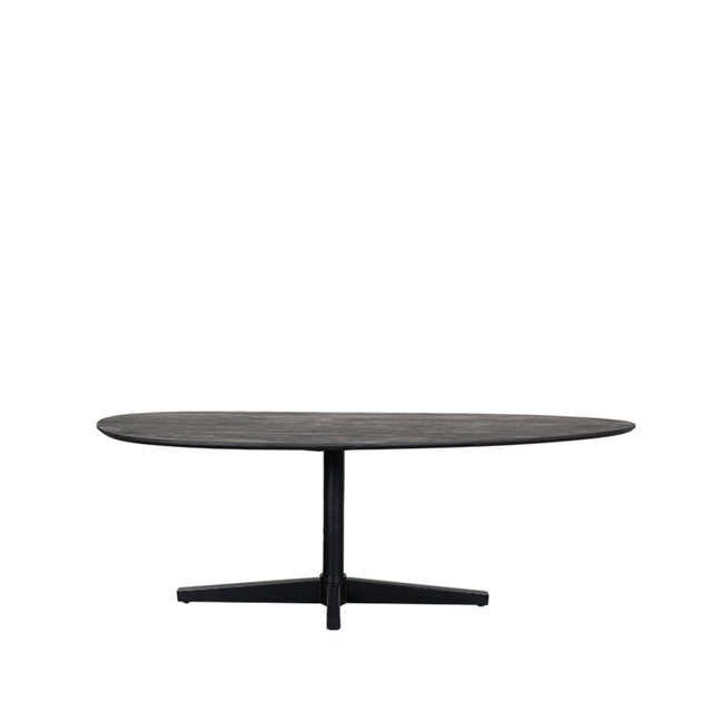 LABEL51 Eetkamertafel Rosie - Zwart - Mangohout - 220x100 cm van LABEL51 – Luxe comfort op maat van PureWonen. Vraag naar de beste prijs.