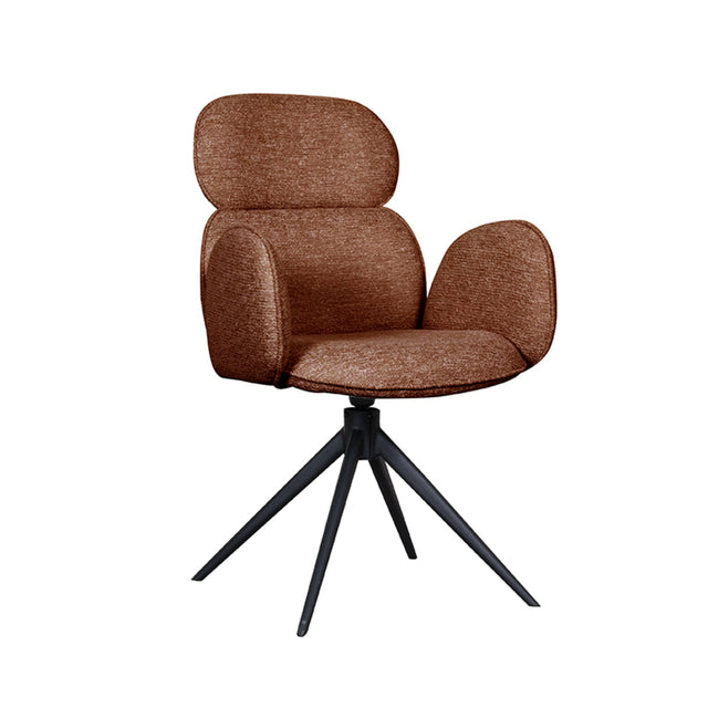 LABEL51 Eetkamerstoel Vidar - Coral - Boucle van LABEL51 – Luxe comfort op maat van PureWonen. Vraag naar de beste prijs.