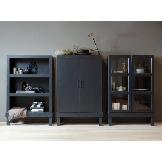 Bonk Open Kast Grenen Matzwart [Fsc] van WOOOD – Luxe comfort op maat van PureWonen. Vraag naar de beste prijs.