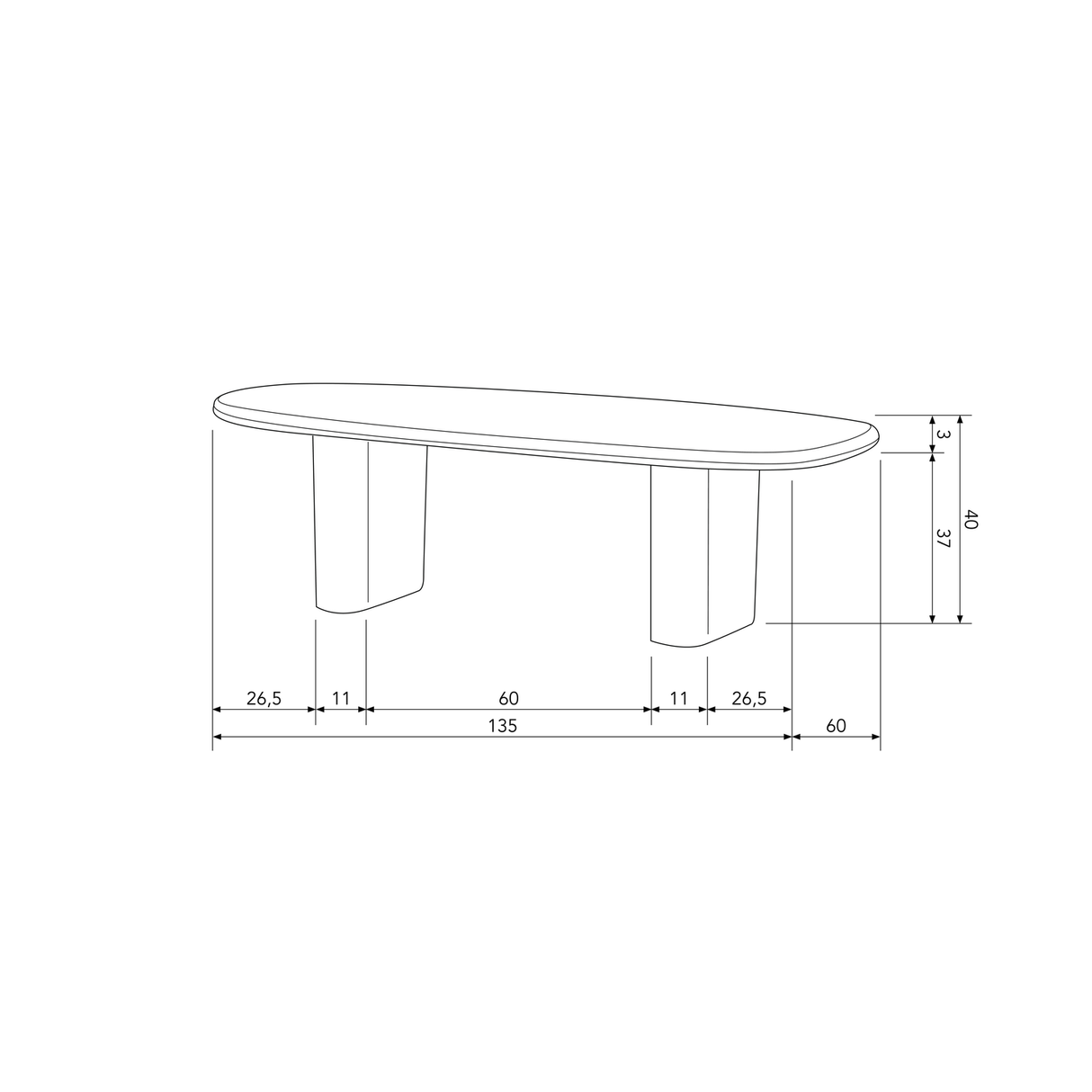 Dirck Salontafel Mango Hout Zwart