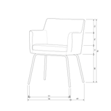 Kam Eetkamerstoel Met Armleuning Off White van WOOOD – Luxe comfort op maat van PureWonen. Vraag naar de beste prijs.