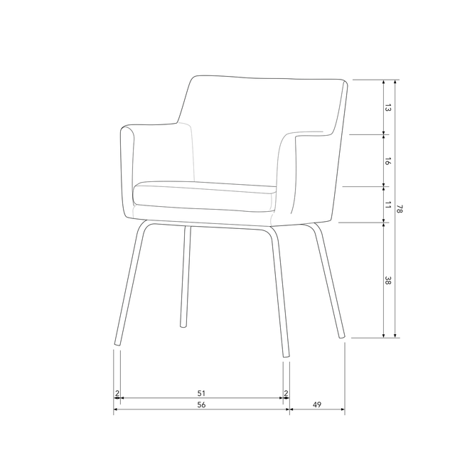 Kam Eetkamerstoel Met Armleuning Off White van WOOOD – Luxe comfort op maat van PureWonen. Vraag naar de beste prijs.