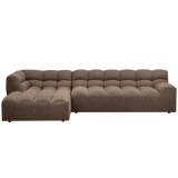 Allure Chaise Longue Links Geweven Stof Donkerbruin Melange van WOOOD – Luxe comfort op maat van PureWonen. Vraag naar de beste prijs.