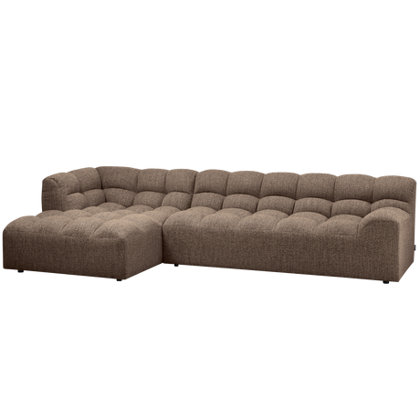 Allure Chaise Longue Links Geweven Stof Donkerbruin Melange van WOOOD – Luxe comfort op maat van PureWonen. Vraag naar de beste prijs.