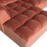 Allure Chaise Longue Links Velvet Blush van WOOOD – Luxe comfort op maat van PureWonen. Vraag naar de beste prijs.