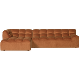 Allure Chaise Longue Links Velvet Terra van WOOOD – Luxe comfort op maat van PureWonen. Vraag naar de beste prijs.