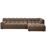 Allure Chaise Longue Rechts Geweven Stof Donkerbruin Melange van WOOOD – Luxe comfort op maat van PureWonen. Vraag naar de beste prijs.