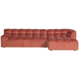 Allure Chaise Longue Rechts Velvet Blush van WOOOD – Luxe comfort op maat van PureWonen. Vraag naar de beste prijs.