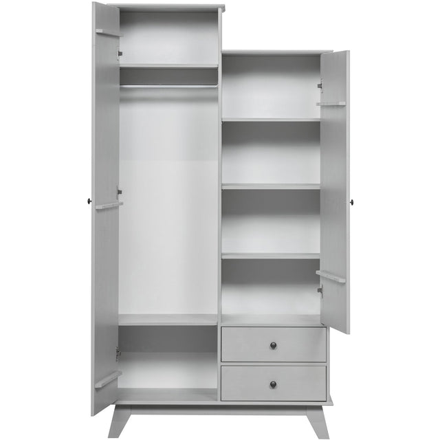 Lily Garderobekast Grenen Clay [Fsc] van WOOOD – Luxe comfort op maat van PureWonen. Vraag naar de beste prijs.