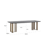 Eettafel Maverick 220 (Charcoal)