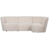 Coco 3 Zits Ronding Rechts Boucle Creme van WOOOD – Luxe comfort op maat van PureWonen. Vraag naar de beste prijs.