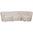 Coco 3 Zits Ronding Rechts Boucle Creme van WOOOD – Luxe comfort op maat van PureWonen. Vraag naar de beste prijs.