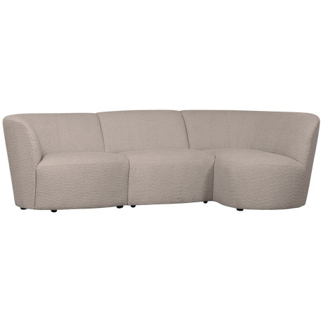 Coco 3 Zits Ronding Rechts Boucle Zand van WOOOD – Luxe comfort op maat van PureWonen. Vraag naar de beste prijs.