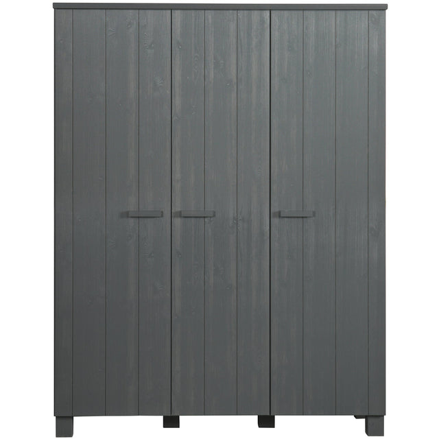 Dennis 3 Deurs Kast Grenen Steel Grey Geborsteld [Fsc] van WOOOD – Luxe comfort op maat van PureWonen. Vraag naar de beste prijs.