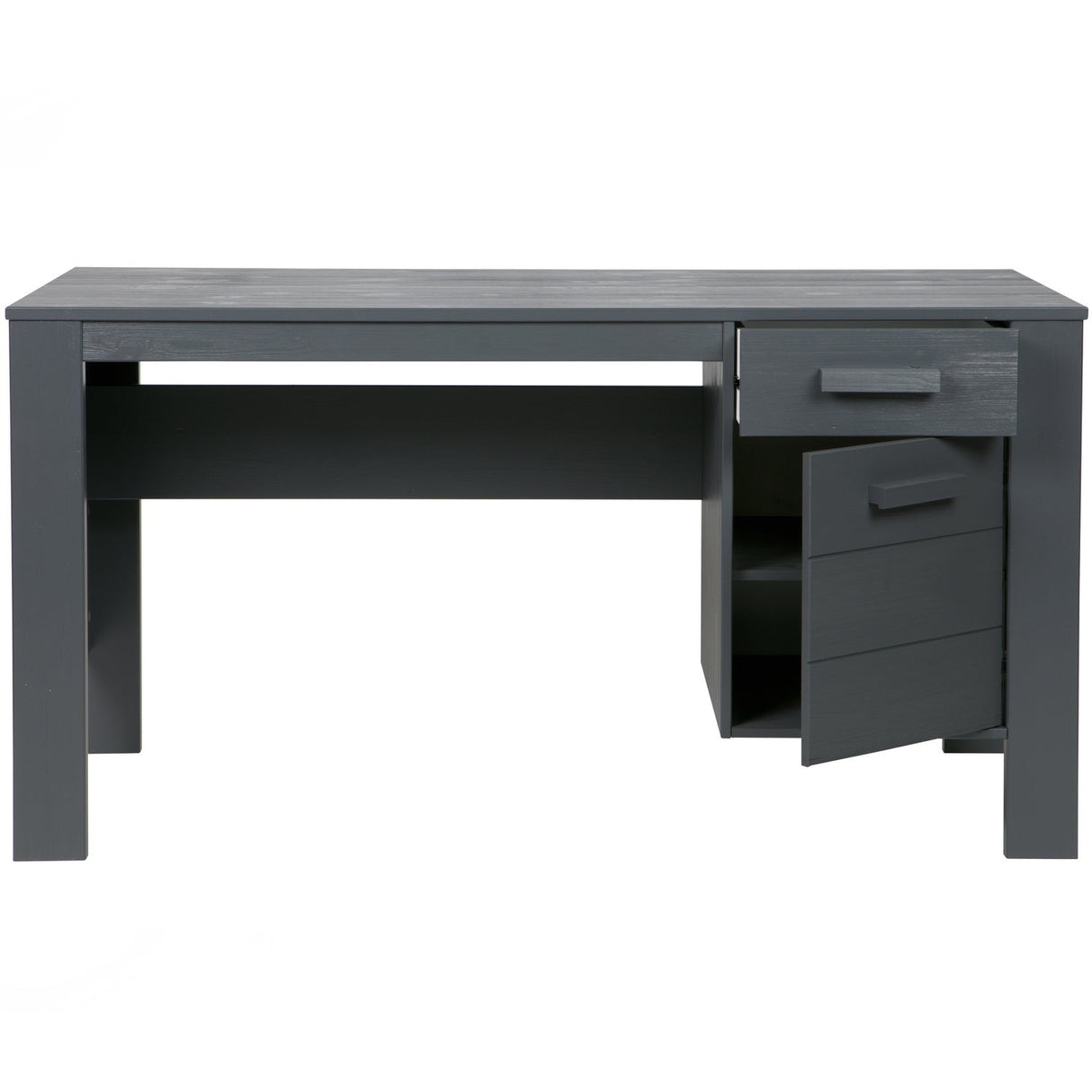 Dennis Bureau Grenen Steel Grey Geborsteld [Fsc]