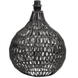 Macy Tafellampvoet Rattan Look Zwart van WOOOD – Luxe comfort op maat van PureWonen. Vraag naar de beste prijs.