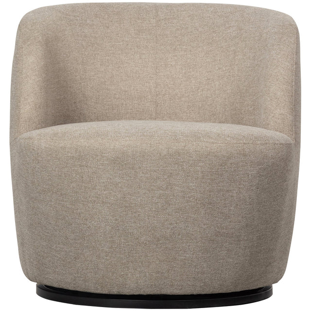Serra Draaifauteuil Geweven Stof Zand van WOOOD – Luxe comfort op maat van PureWonen. Vraag naar de beste prijs.