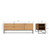 Silas Tv Meubel 180 Cm Eiken Decor [Fsc]