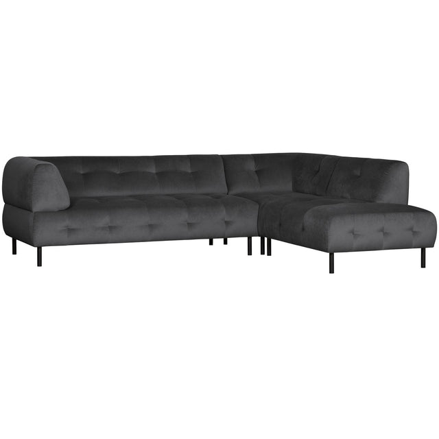 Lloyd Hoekbank Rechts Gewassen Fluweel Cast Iron van WOOOD - laagste prijs offerte van PureWonen