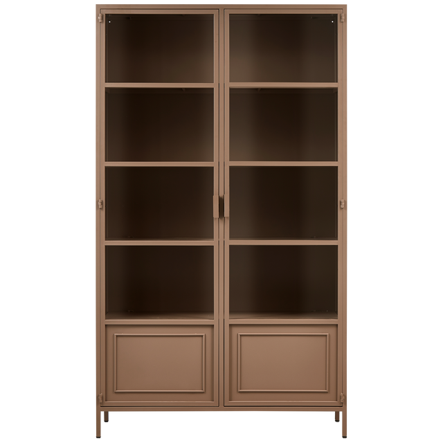 Ronja Vitrinekast Xl Metaal Military Brown van WOOOD – Luxe comfort op maat van PureWonen. Vraag naar de beste prijs.