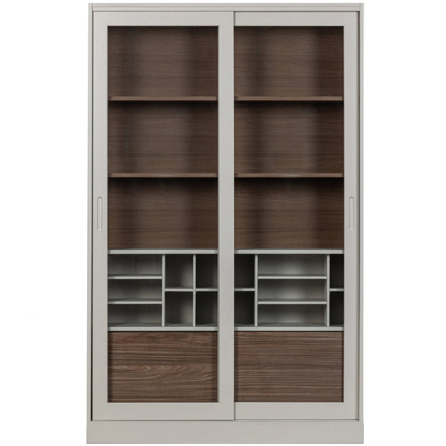 James Vitrinekast Noten/Mist [Fsc] van WOOOD – Luxe comfort op maat van PureWonen. Vraag naar de beste prijs.