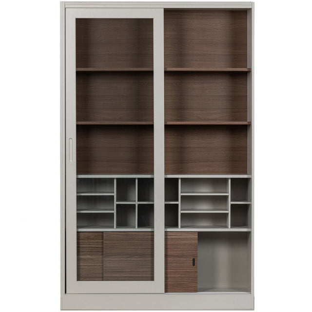 James Vitrinekast Noten/Mist [Fsc] van WOOOD – Luxe comfort op maat van PureWonen. Vraag naar de beste prijs.