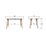 Lange Jan Uitschuifbare Eettafel Rond Eiken Sydney [Fsc]