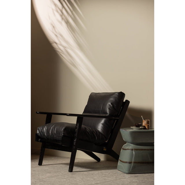 Houston Fauteuil Echt Leer Zwart van BePureHome – Luxe comfort op maat van PureWonen. Vraag naar de beste prijs.