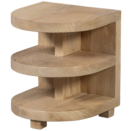 Darren Halfronde Bijzettafel Mango Hout Naturel van WOOOD – Luxe comfort op maat van PureWonen. Vraag naar de beste prijs.