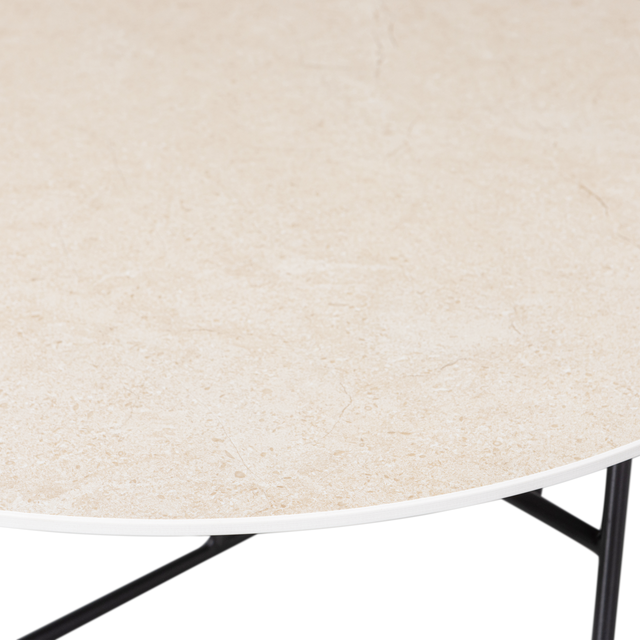 Vida Bijzettafel Met Naturel Marmeren Look Blad 40x O75 van WOOOD – Luxe comfort op maat van PureWonen. Vraag naar de beste prijs.