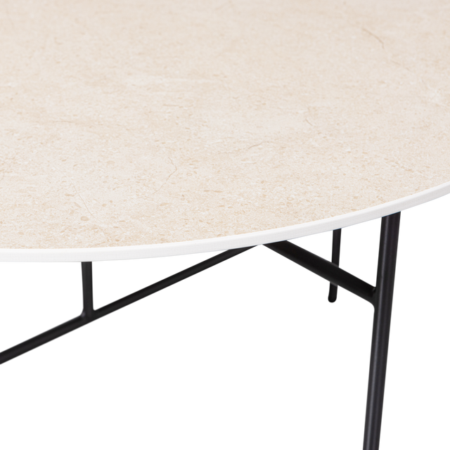 Vida Bijzettafel Met Naturel Marmeren Look Blad 40x O75 van WOOOD – Luxe comfort op maat van PureWonen. Vraag naar de beste prijs.